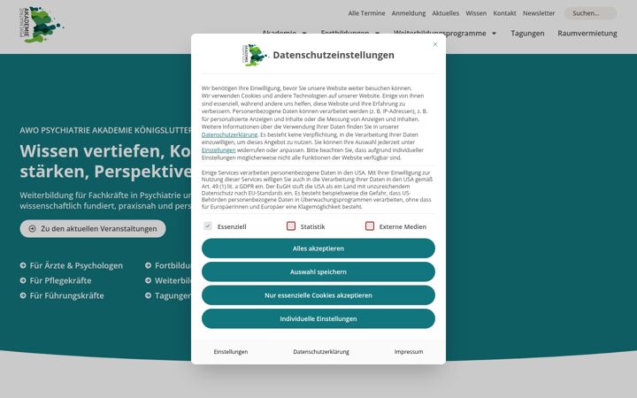 Screenshot του psychiatrie-akademie.de