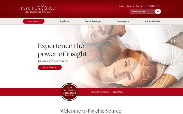Ekrānuzņēmums no psychicsource.com