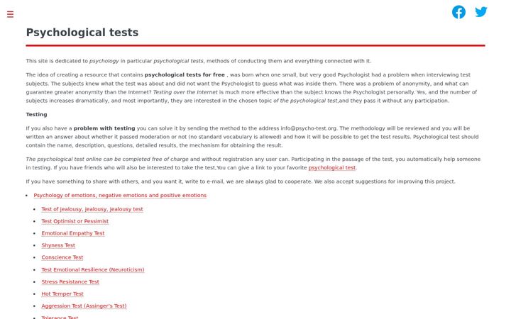 Screenshot of psycho-test.org
