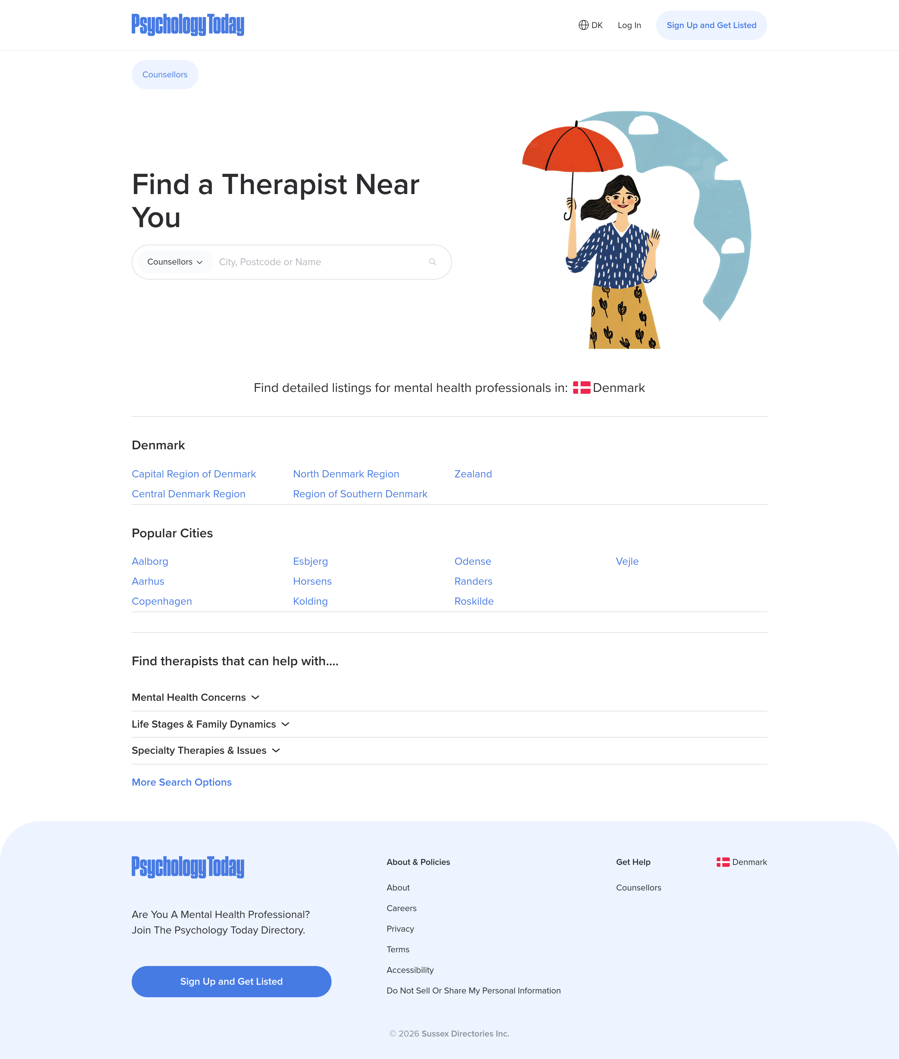Screenshot of psychologytoday.com