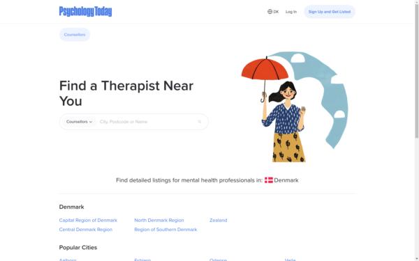Screenshot of psychologytoday.com