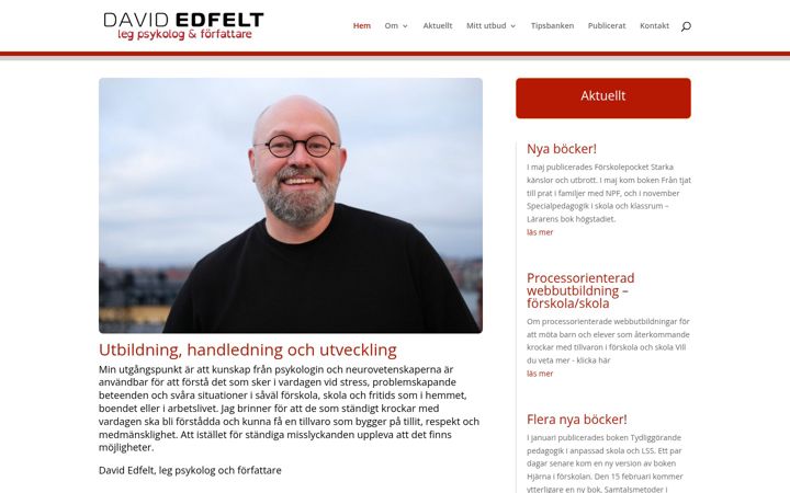 Screenshot of psykologdavid.se