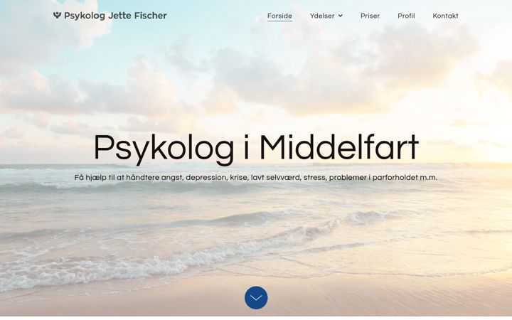 Captura de ecrã de psykologjettefischer.dk