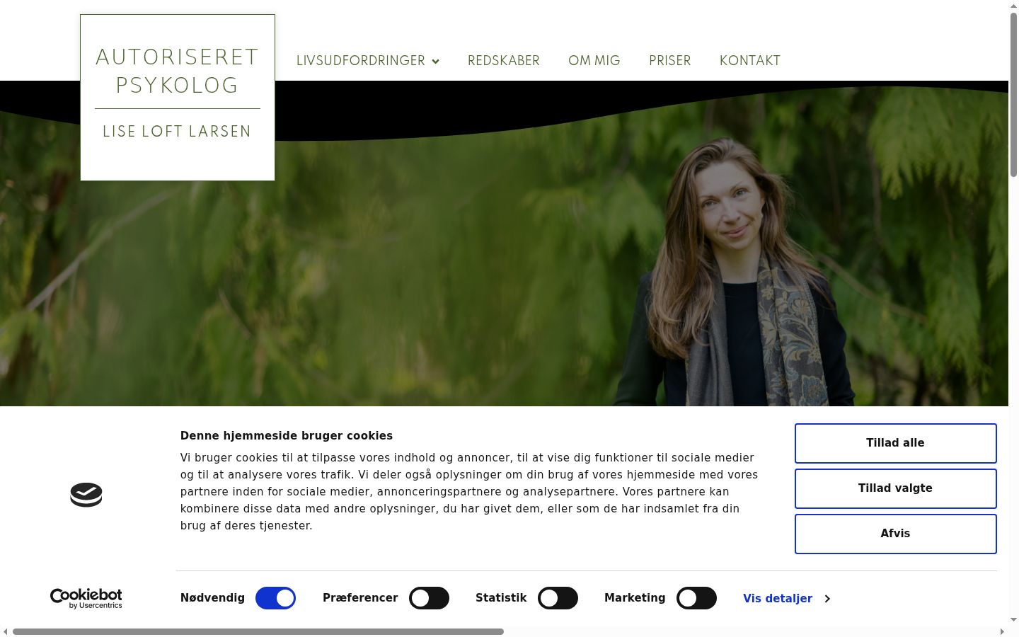 Screenshot van de toestemmingsbanner zoals getoond vóór enige interactie