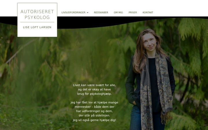 Screenshot van psykologliseloftlarsen.dk