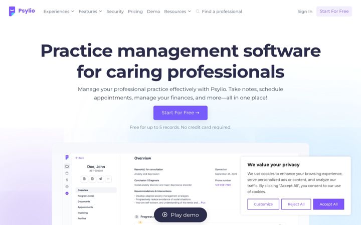 Screenshot of psylio.com