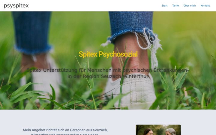 Skærmbillede af psyspitex.ch