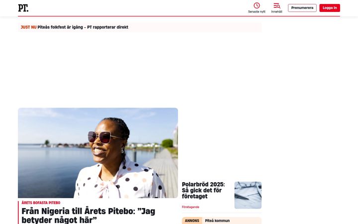 Screenshot of pt.se