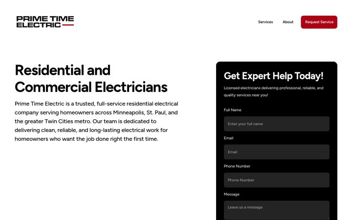 Zrzut ekranu ptelectricmn.com
