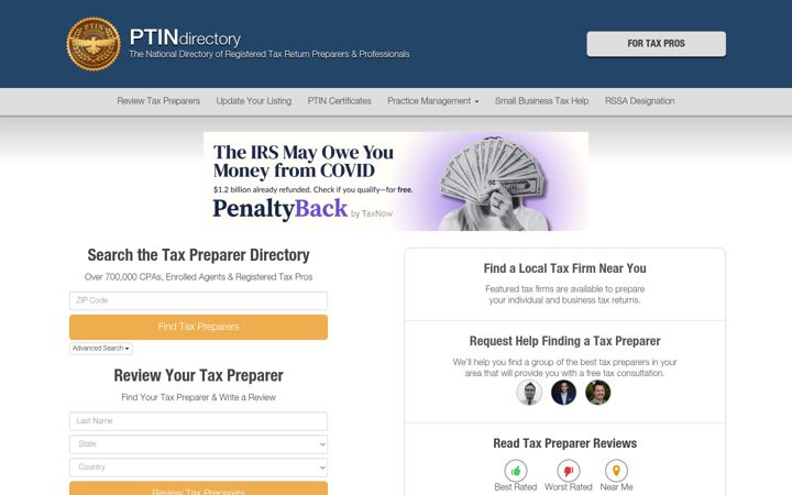 Screenshot of ptindirectory.com