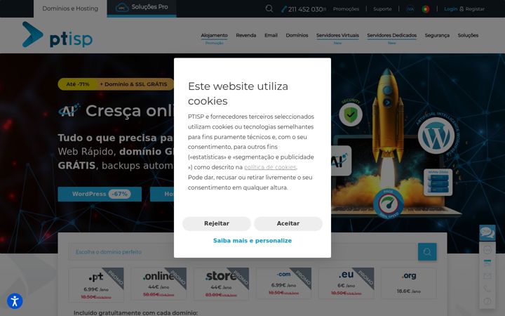 Screenshot of ptisp.pt