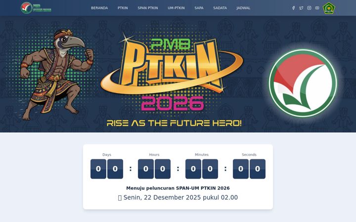 Screenshot von ptkin.ac.id