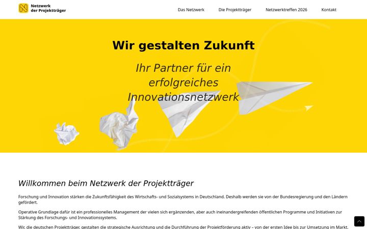 Screenshot von ptnetz.de
