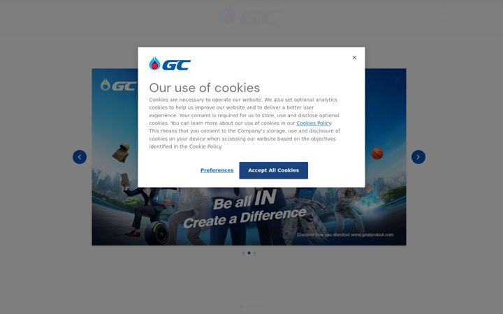 Screenshot of pttgcgroup.com