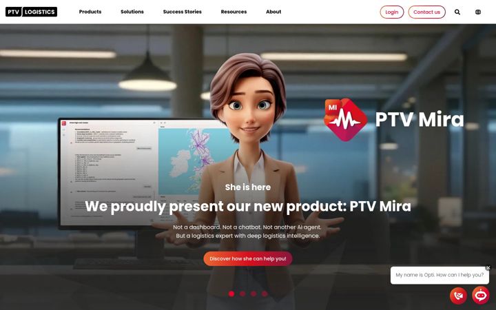 Screenshot of ptvlogistics.com