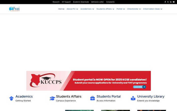 Screenshot of pu.ac.ke