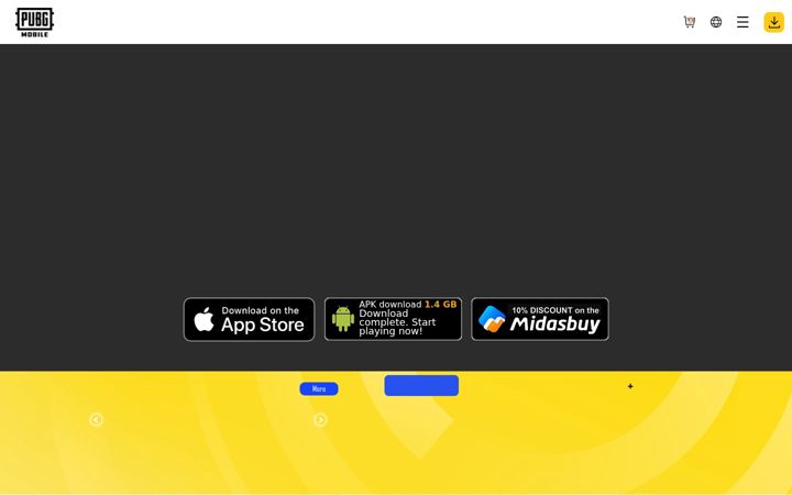 Screenshot ta' pubgmobile.com