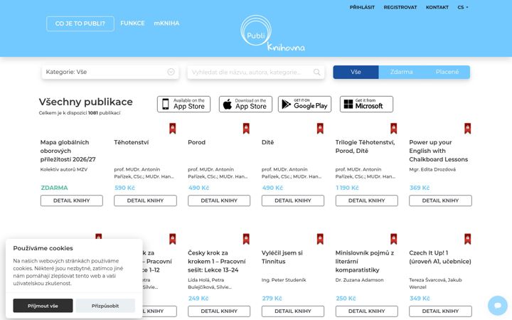 Screenshot of publi.cz
