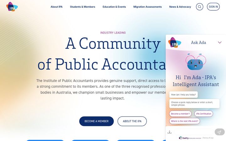 Screenshot of publicaccountants.org.au