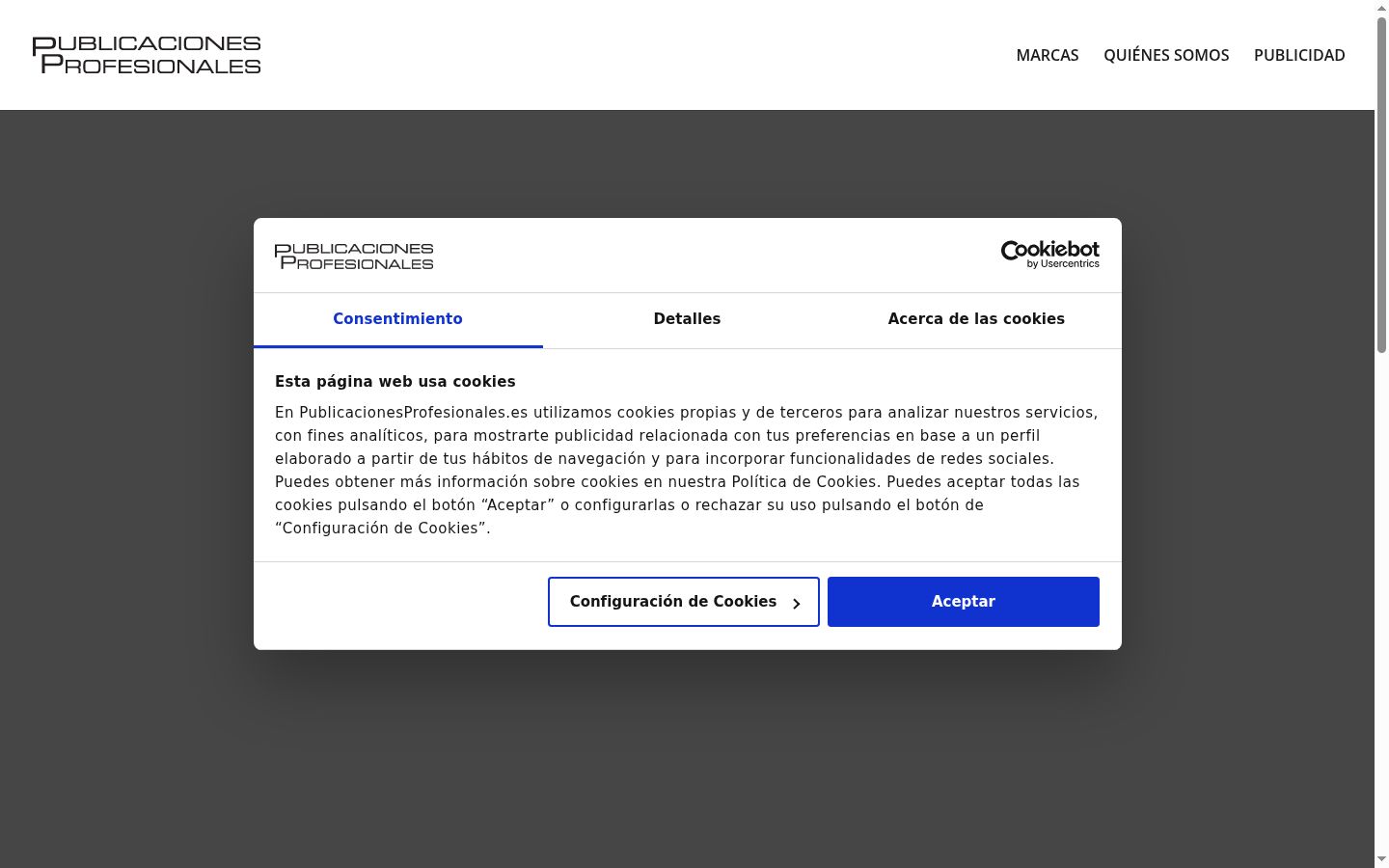 Screenshot tal-banner tal-kunsens muri qabel kwalunkwe interazzjoni