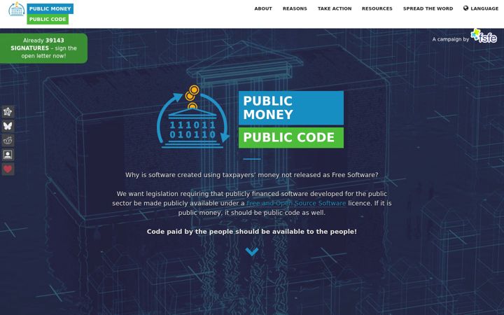 Screenshot of publiccode.eu