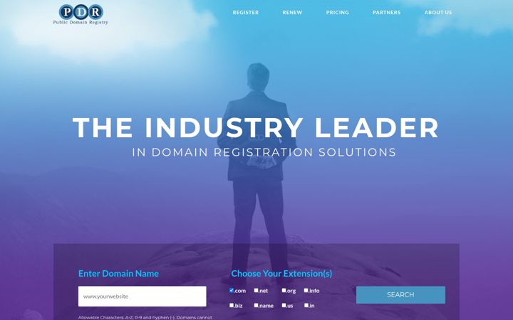 Screenshot of publicdomainregistry.com