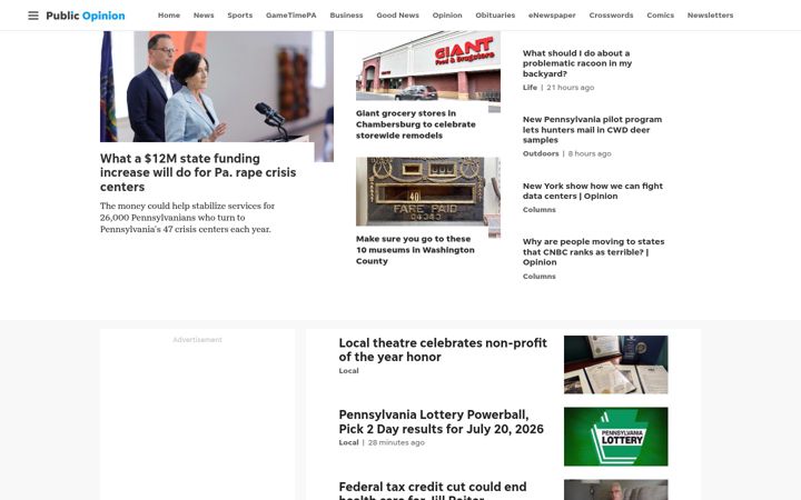 Screenshot of publicopiniononline.com