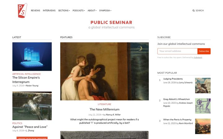 Screenshot of publicseminar.org