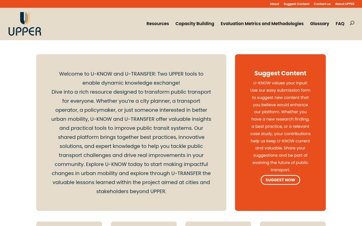 Kuvakaappaus sivustosta publictransportknowledge.eu