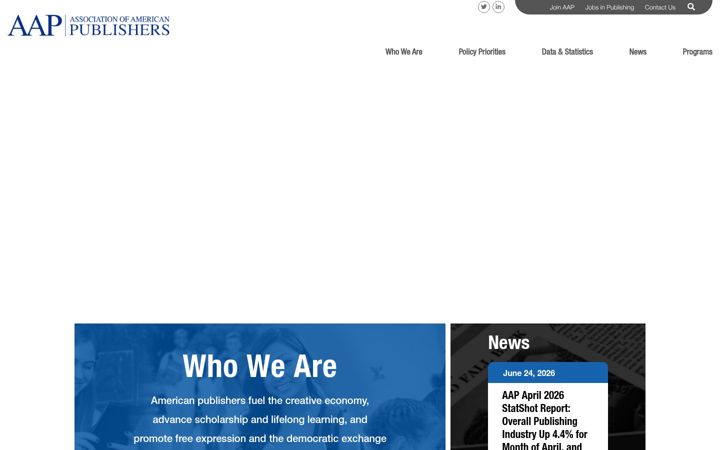 Screenshot of publishers.org
