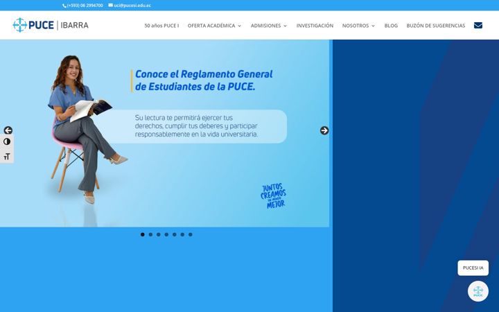 Screenshot of pucesi.edu.ec