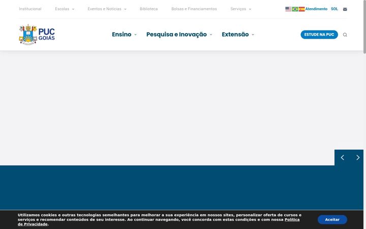 Screenshot of pucgoias.edu.br