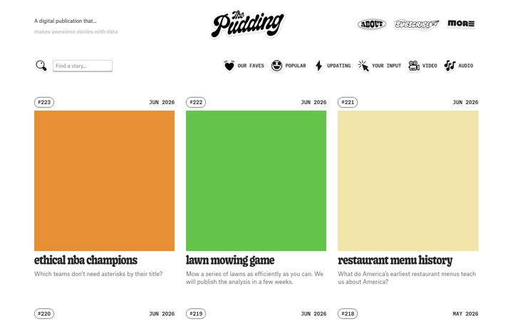 Screenshot of pudding.cool