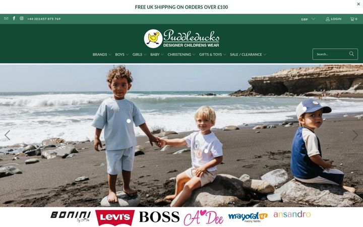 Captură de ecran a puddleduckskids.co.uk