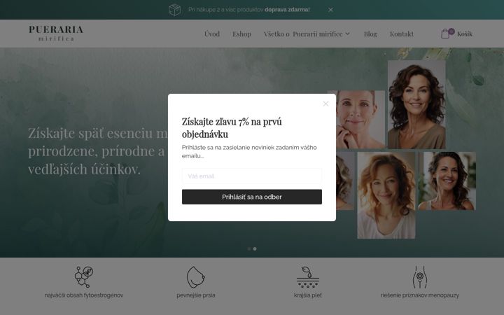 Screenshot von puerariamirifica.sk