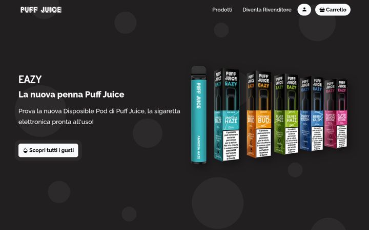 Snímek obrazovky puffjuice.it