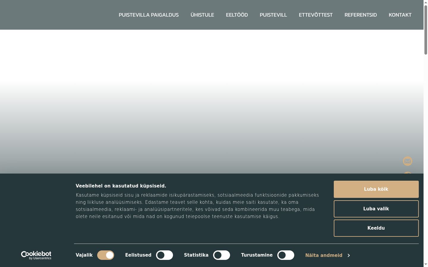 Screenshot van de toestemmingsbanner zoals getoond vóór enige interactie