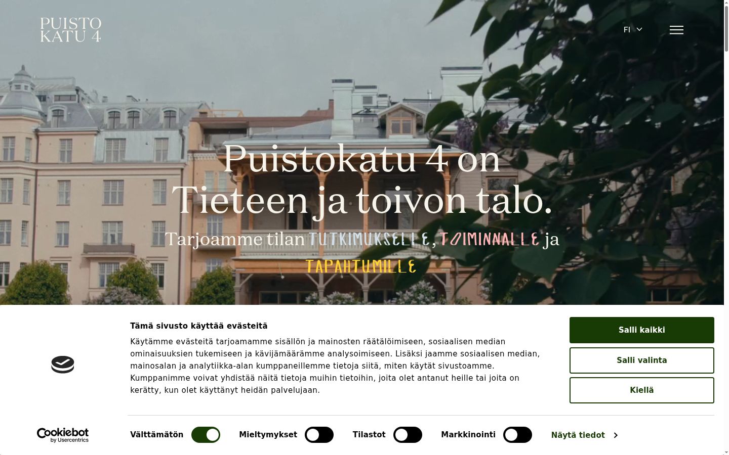 Screenshot tal-banner tal-kunsens muri qabel kwalunkwe interazzjoni