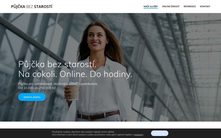 Screenshot of pujcka-bezstarosti.cz