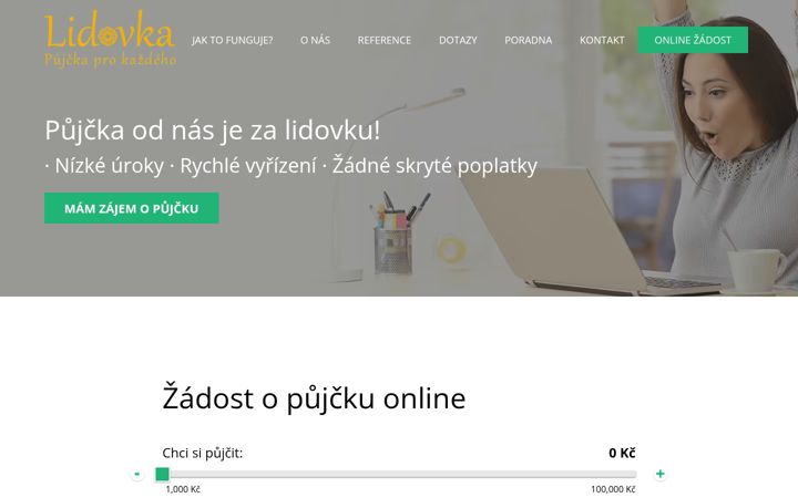 Screenshot of pujckalidovka.cz