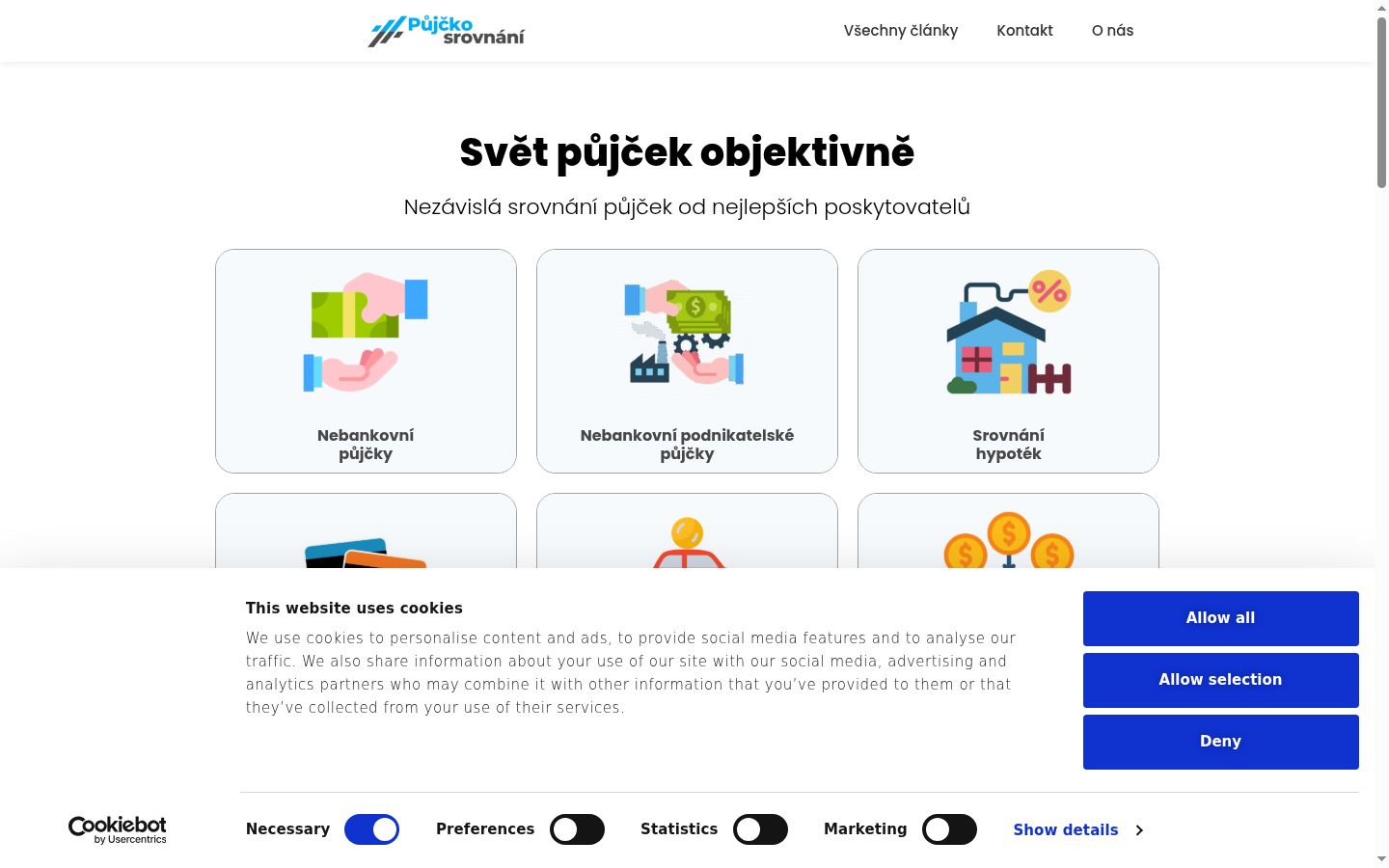 Snímek obrazovky baneru souhlasu zobrazeného před jakoukoli interakcí