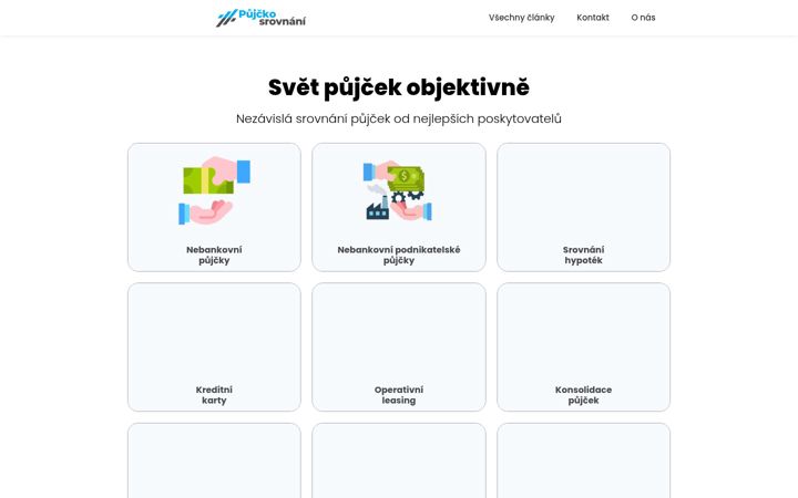 Snímek obrazovky pujckosrovnani.cz