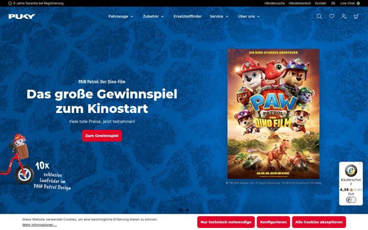 Screenshot of puky.de