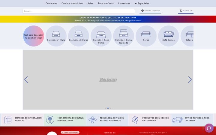 Screenshot of pullman.com.co