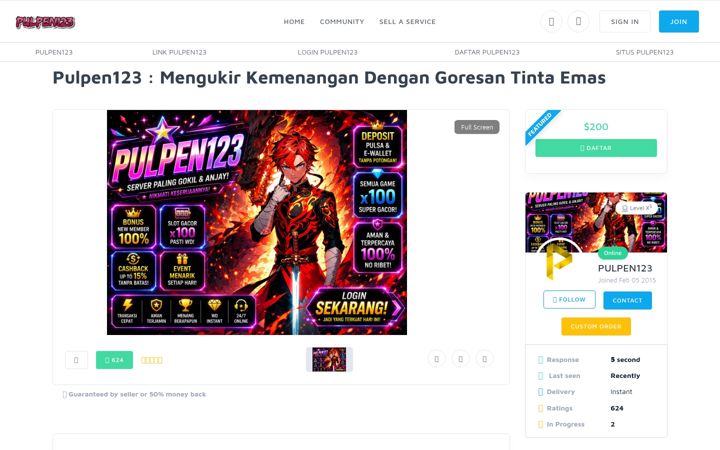 Screenshot ta' pulpen123.org