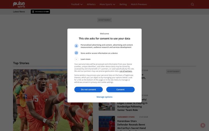 Screenshot of pulsesports.co.ke