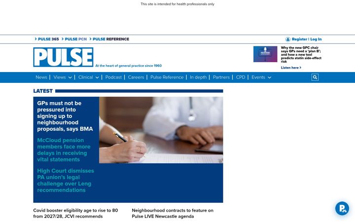 Screenshot of pulsetoday.co.uk