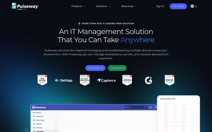 Screenshot ta' pulseway.com