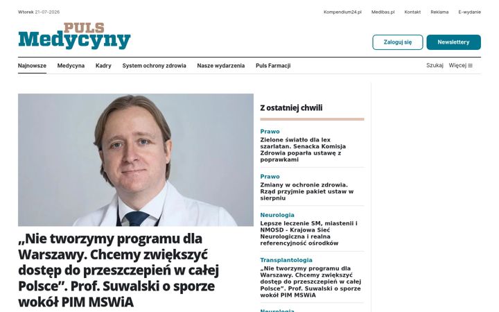 Screenshot of pulsmedycyny.pl