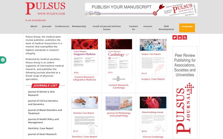 Capture d'écran de pulsus.com
